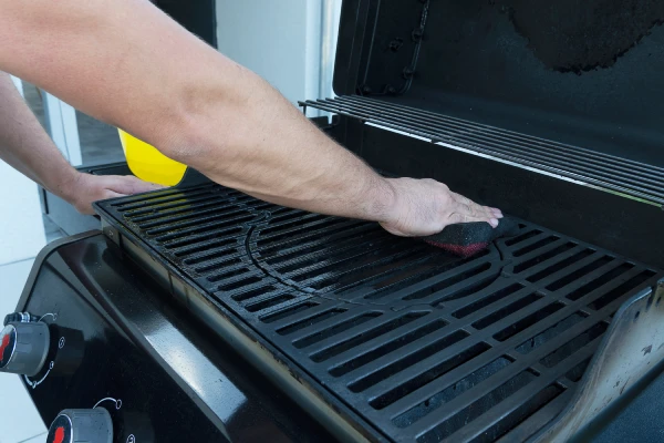 Cleaner removing tough stains from oven